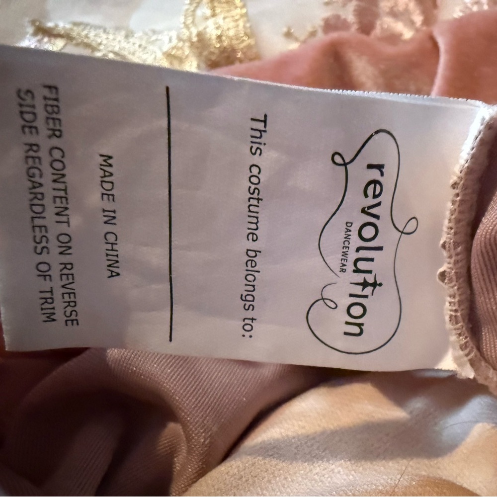 Revolution Pink and Cream Ballet Costume, Child Medium - Picture 8 of 9